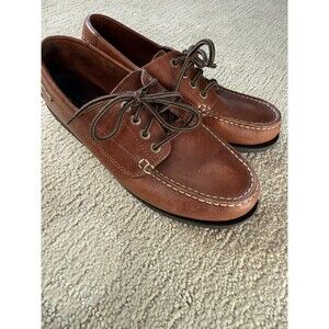 Women's EASTLAND Leather Oxfords Size 9 M Brown Deck Shoes Boat Shoes #3135